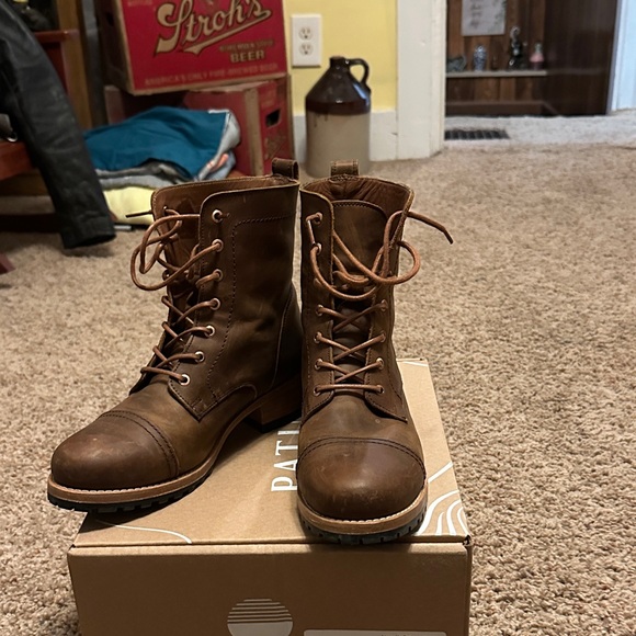 Patrizia Brown Lace Up Boots for Women - Picture 1 of 5